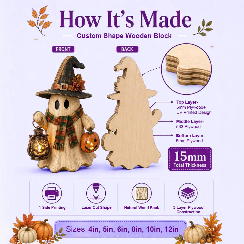 Highland Cow Wooden Block 3-Layers GFTONMU2425