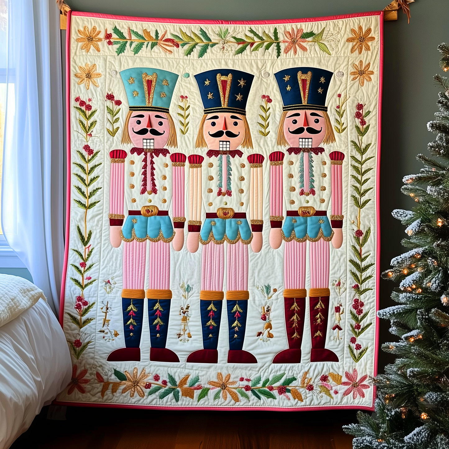 Christmas Nutcracker Quilted Blanket GFTOAB139