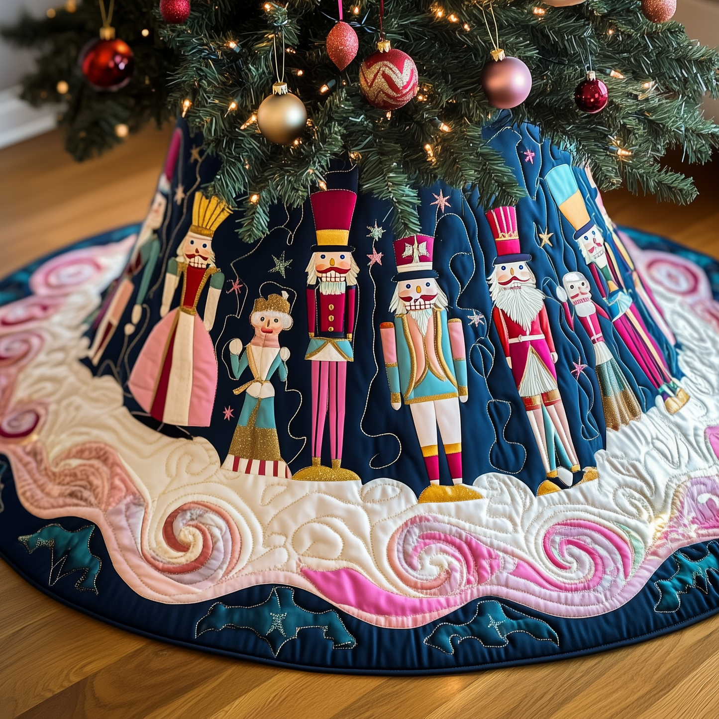 Christmas Nutcracker Quilted Tree Skirt GFTOAB143