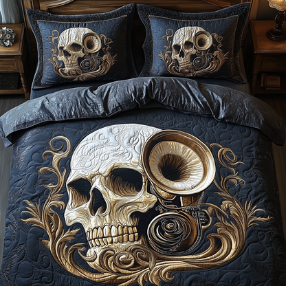 Song of Death Skull 3-Piece Quilted Bedding Set GFTOAB1507