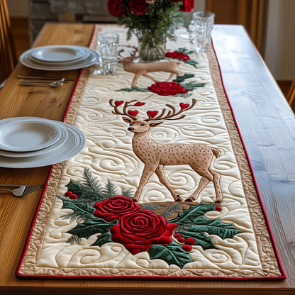 Christmas Deer Quilted Table Runner GFTOAB1665