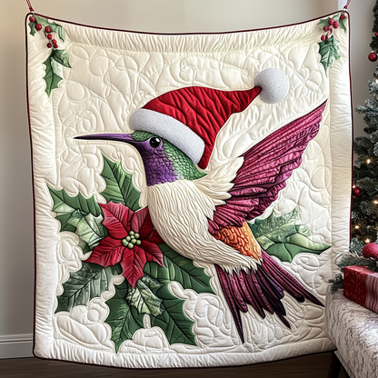 Christmas Hummingbird Quilted Blanket GFTOAB1786