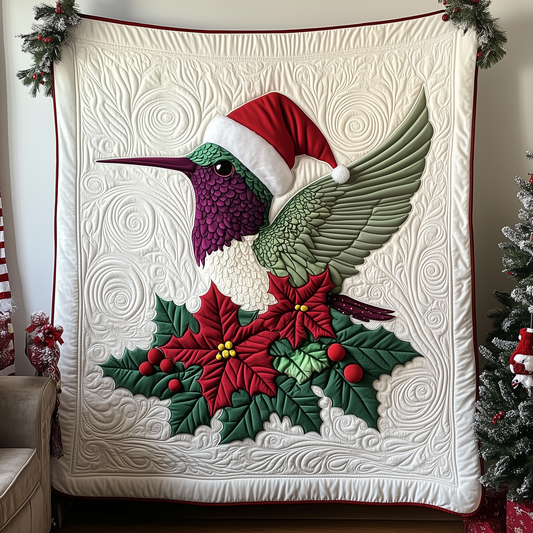 Christmas Hummingbird Quilted Blanket GFTOAB1787