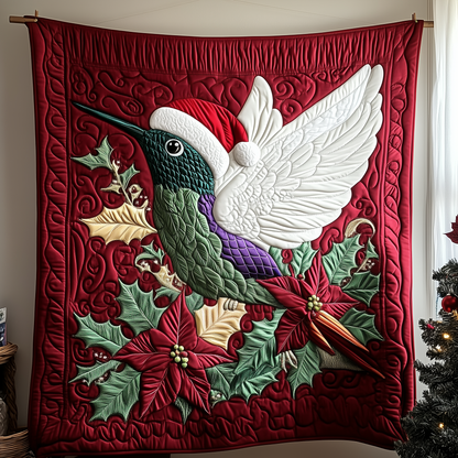 Christmas Hummingbird Quilted Blanket GFTOAB1789