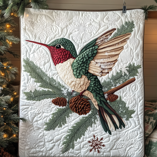 Christmas Hummingbird Quilted Blanket GFTOAB1791