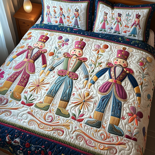 Christmas Nutcracker 3-Piece Quilted Bedding Set GFTOAB181