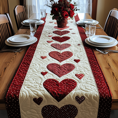 Red Hearts Quilted Table Runner GFTOAB1976