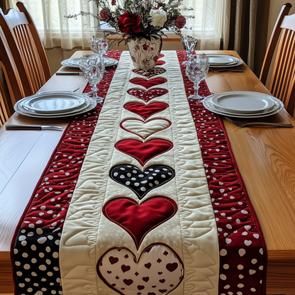 Red Hearts Quilted Table Runner GFTOAB1979