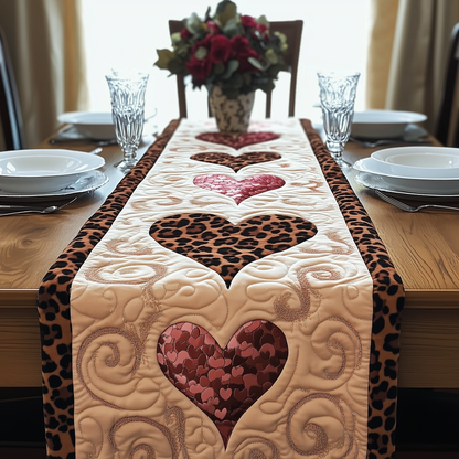 Leopard Hearts Quilted Table Runner GFTOAB1980