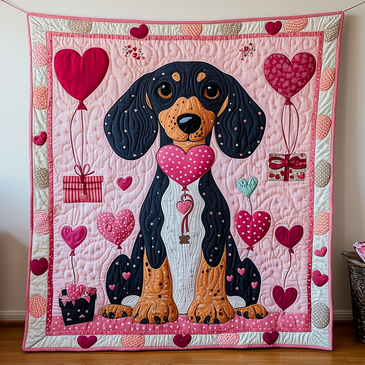 Dachshund Love Quilted Blanket GFTOAB2083