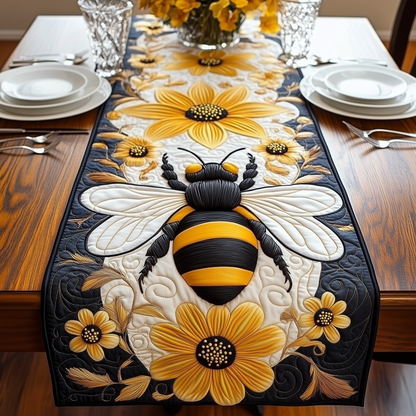 Floral Bee Quilted Table Runner GFTOAB2114