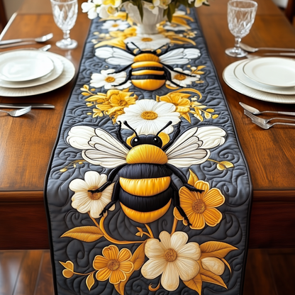 Floral Bee Quilted Table Runner GFTOAB2115