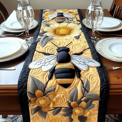 Floral Bee Quilted Table Runner GFTOAB2117