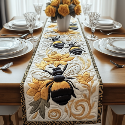 Floral Bee Quilted Table Runner GFTOAB2118