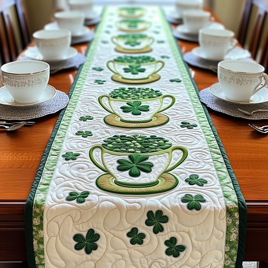 Cups of Shamrock Quilted Table Runner GFTOAB2166