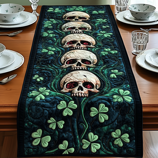 Gothic Shamrock Quilted Table Runner GFTOAB2169