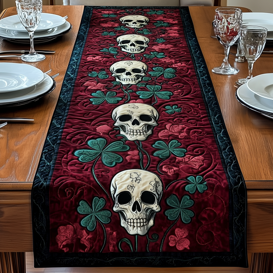 Gothic Shamrock Quilted Table Runner GFTOAB2170