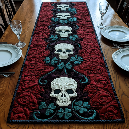 Gothic Shamrock Quilted Table Runner GFTOAB2171