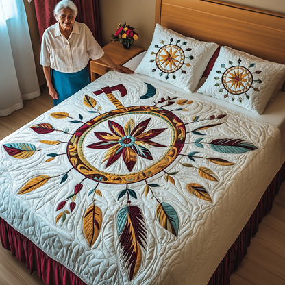 Ancient Dreamcatcher 3-Piece Quilted Bedding Set GFTOAB2400