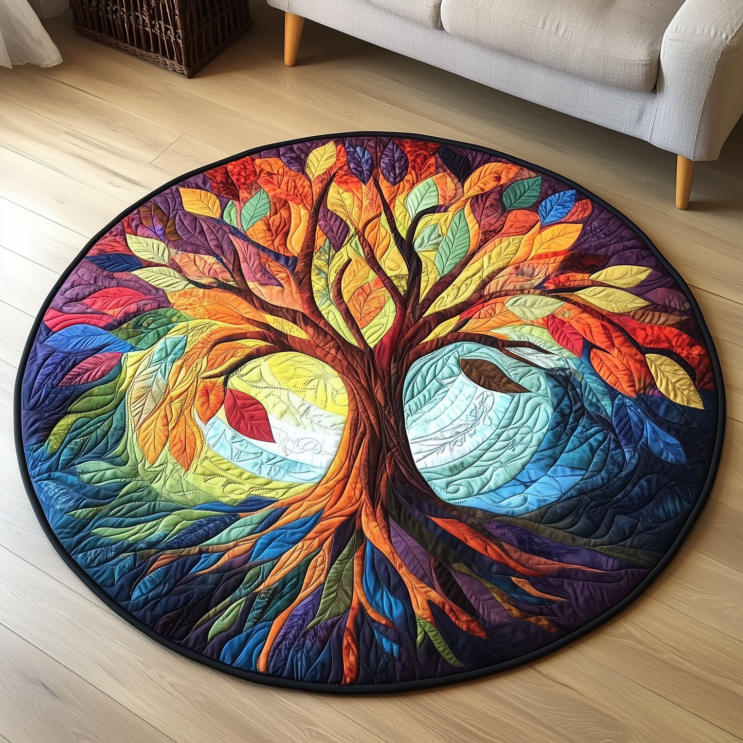 Tree Of Life Quilted Round Mat GFTOAB2423