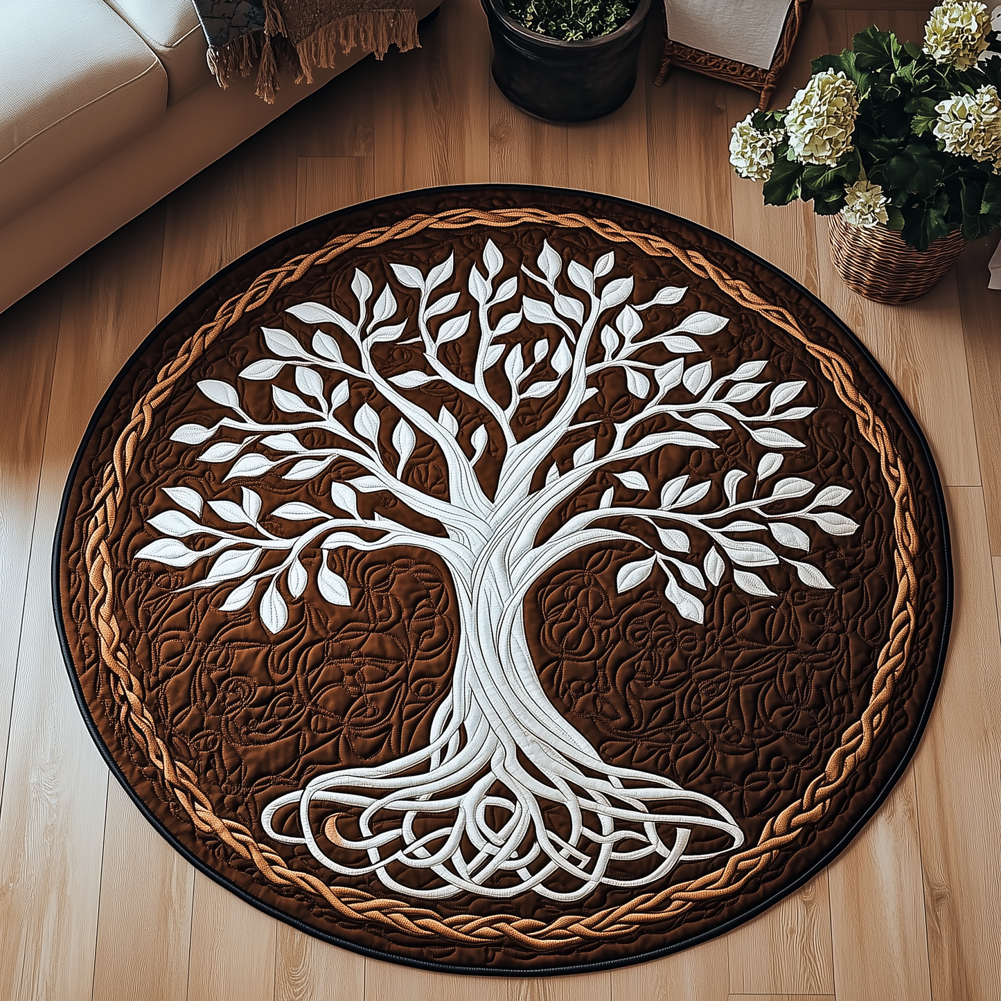 Tree Of Life Quilted Round Mat GFTOAB2430