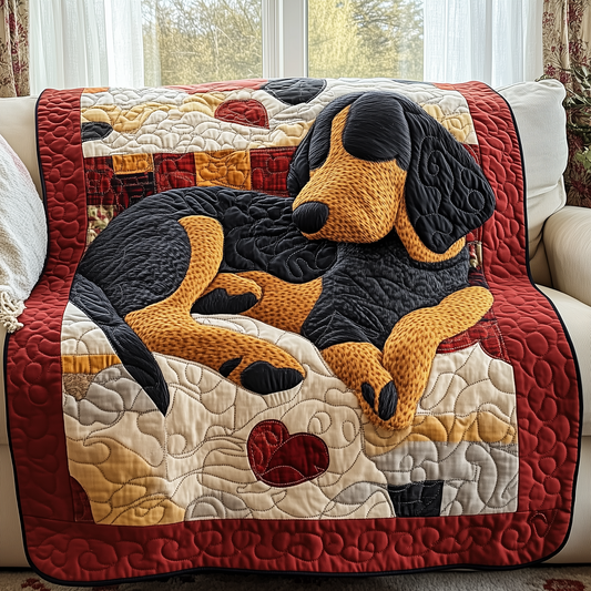 Pawfect Snooze Dachshund Quilted Blanket GFTOAB2512