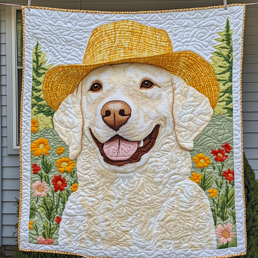 Happy Labrador Four Seasons Quilted Blanket GFTOAB2619