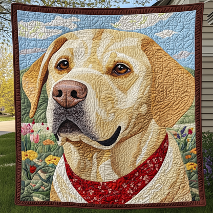 Happy Labrador Four Seasons Quilted Blanket GFTOAB2620