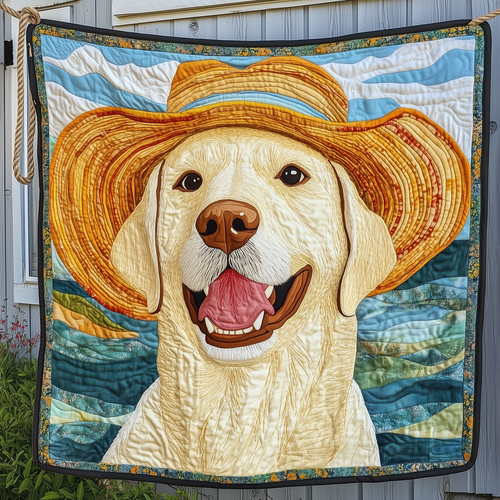 Happy Labrador Four Seasons Quilted Blanket GFTOAB2623