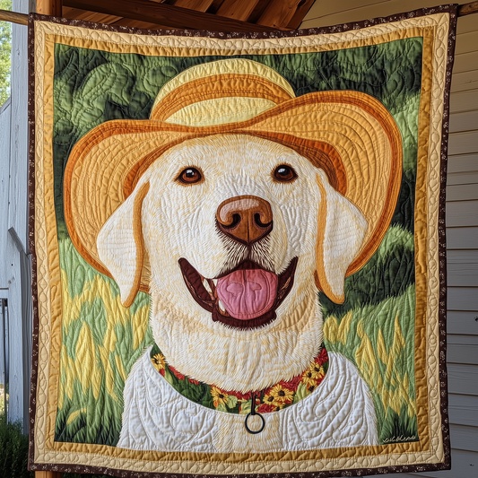 Happy Labrador Four Seasons Quilted Blanket GFTOAB2624