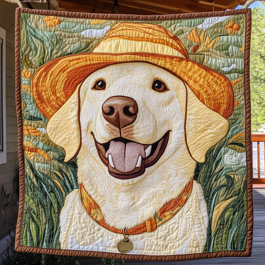 Happy Labrador Four Seasons Quilted Blanket GFTOAB2625