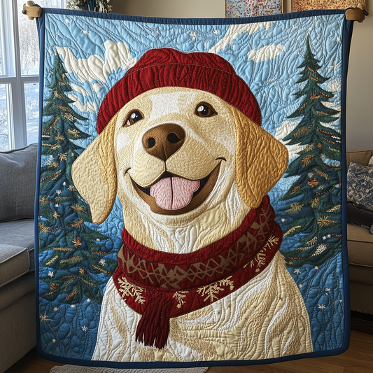 Happy Labrador Four Seasons Quilted Blanket GFTOAB2630