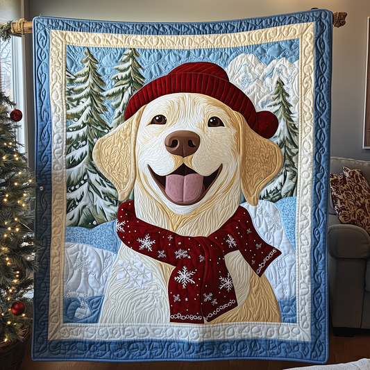 Happy Labrador Four Seasons Quilted Blanket GFTOAB2631