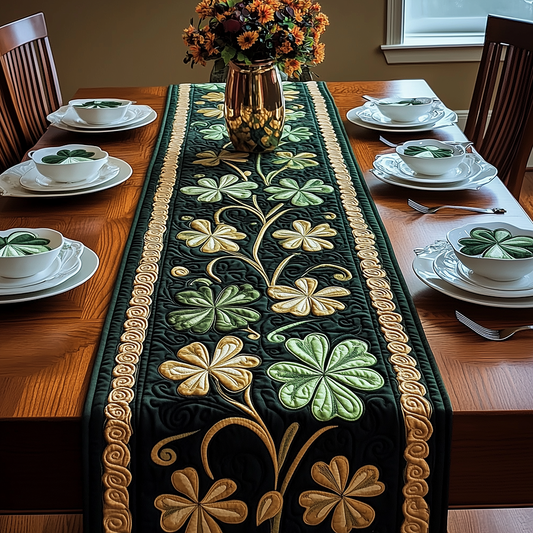 Irish Shamrock Quilted Table Runner GFTOAB2675