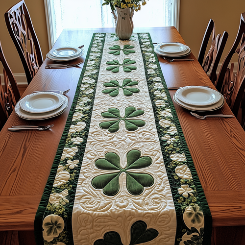 Irish Shamrock Quilted Table Runner GFTOAB2676