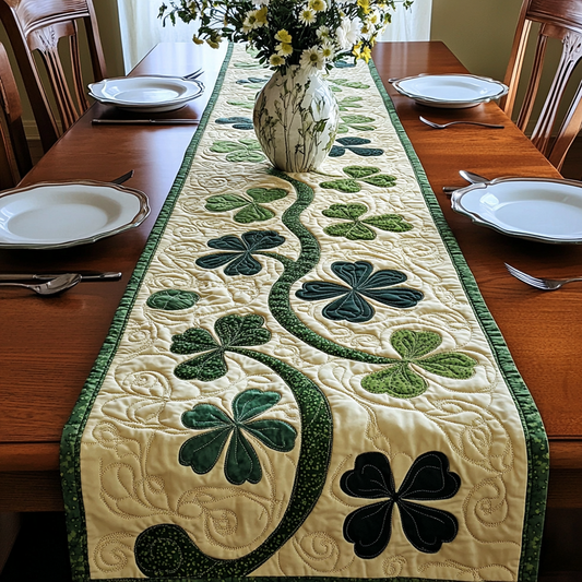 Irish Shamrock Quilted Table Runner GFTOAB2681