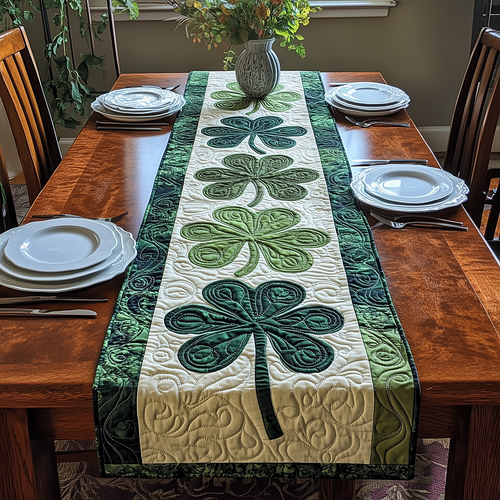 Irish Shamrock Quilted Table Runner GFTOAB2682