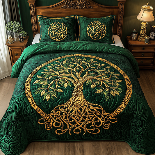 Tree Of Life 3-Piece Quilted Bedding Set GFTOAB2694