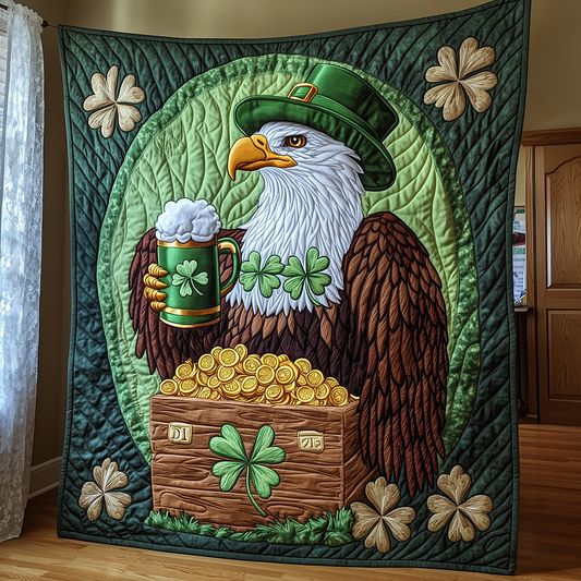 Celebrate St Patrick Day Quilted Blanket GFTOAB2779