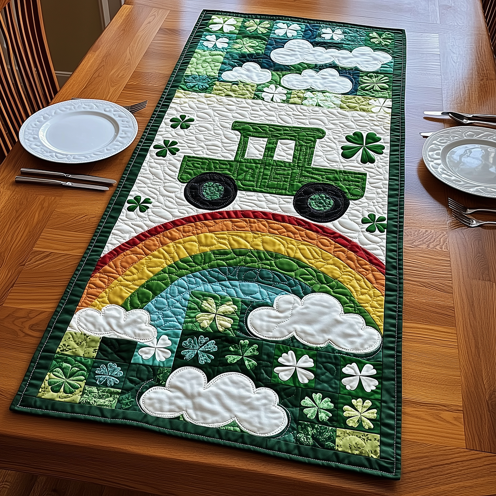 Green Truck Quilted Table Runner GFTOAB2791