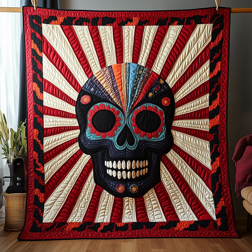 Solar Skull Quilted Blanket GFTOAB3003