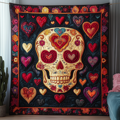 Skull Love Quilted Blanket GFTOAB3046