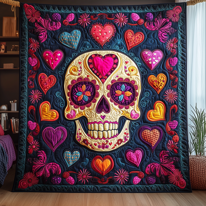 Skull Love Quilted Blanket GFTOAB3048