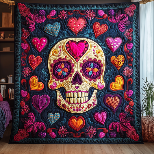 Skull Love Quilted Blanket GFTOAB3048