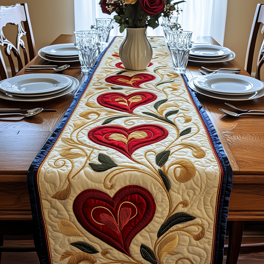 Blooming Hearts Quilted Table Runner GFTOAB3071