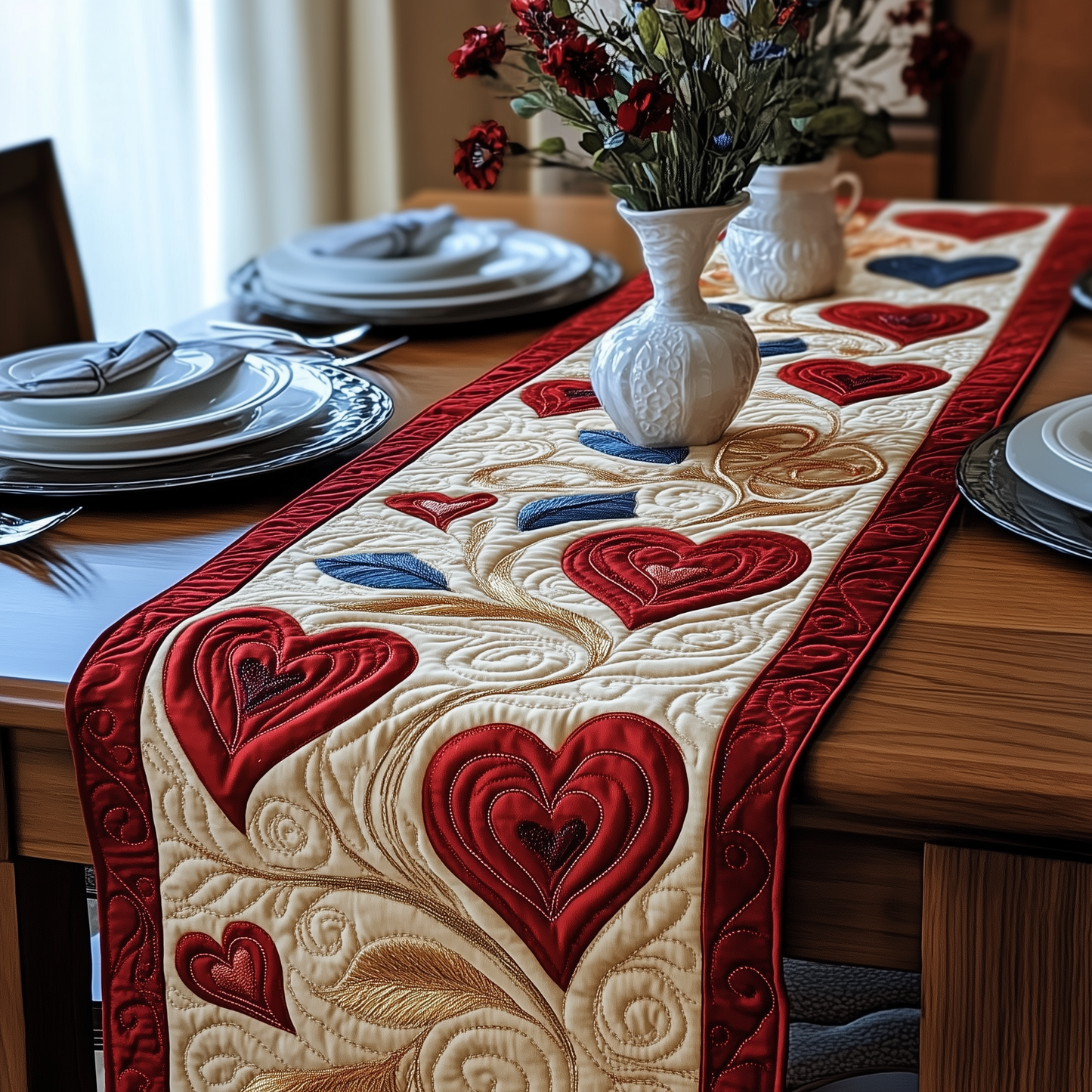 The Language of Flowers Quilted Table Runner GFTOAB3086