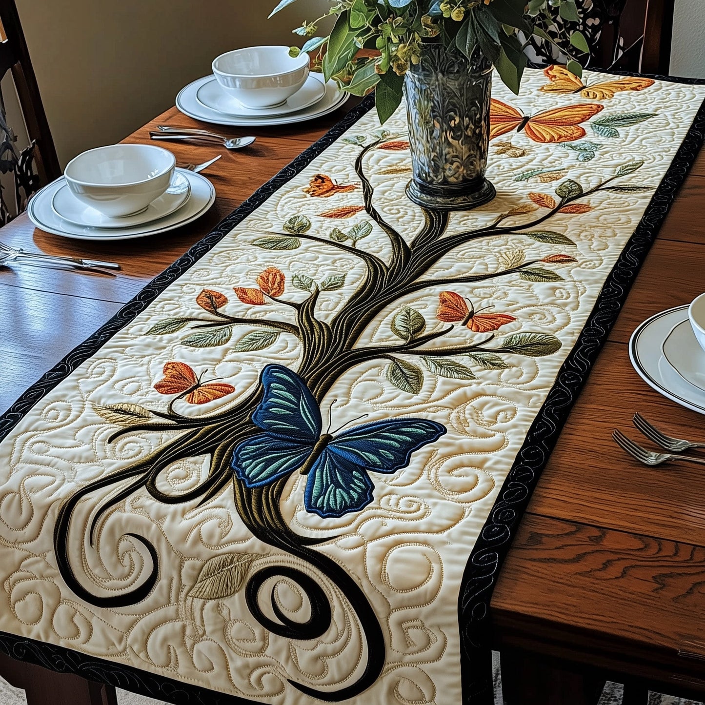 Tree Of Butterflies Quilted Table Runner GFTOAB3153