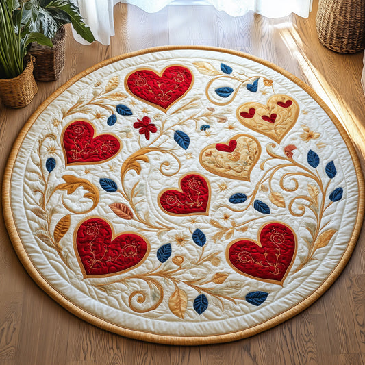 Love In Bloom Quilted Round Mat GFTOAB3304