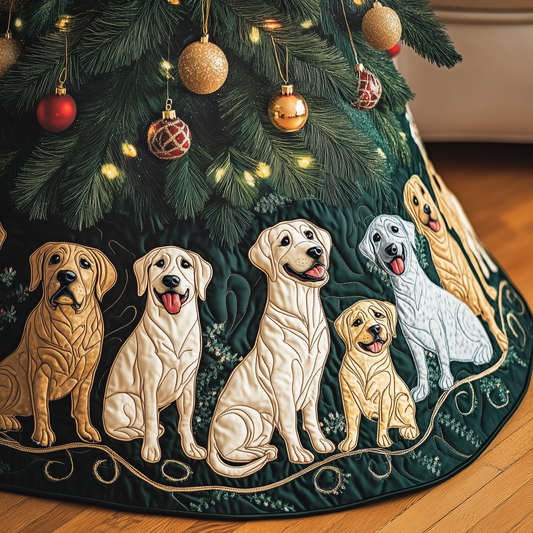 Christmas Labrador Quilted Tree Skirt GFTOAB405