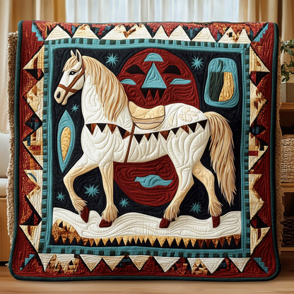 Native Horse Quilted Blanket GFTOAB4486